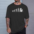 Baterista Evolución Divertido Música Percusión Fan Camiseta unisex Regalos para él