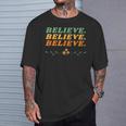 Believe Inspirational Motivational Message Of Hope Tシャツ 彼への贈り物