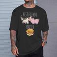 Best Friends Forever Beef Lover Pork Meat Bacon Burger Tシャツ 彼への贈り物