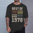 Best Of 1978 カセットテープ・レトロ 47歳の誕生日 Tシャツ 彼への贈り物