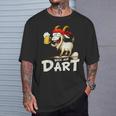 Bock Auf Dart ヤギとビールジョッキ 面白いダーツプレーヤー Tシャツ 彼への贈り物