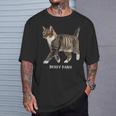 Bossy Paws 猫好き キジトラ白 猫ネタ 猫しもべ ツンデレ 猫飼い 猫オーナー 猫依存症 おもしろ Tシャツ 彼への贈り物