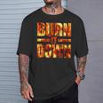 Burnit Down Fire Flames Tシャツ 彼への贈り物