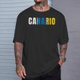 Canario Bandera Islas Canarias Canarias Bandera Camiseta unisex Regalos para él