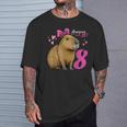 Capibara De 8 Años De Edad Para Niñas 8 Años De Edad Capibara Camiseta unisex Regalos para él