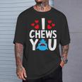 I Chews Youhark バレンタインデー ラブ ハート メンズ レディース Tシャツ 彼への贈り物