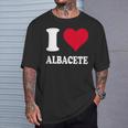 Corazón Rojo Me Encanta Albacete Camiseta unisex Regalos para él