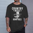 Country Music And Bonfire ウエスタンカントリーラインダンスブーツ Tシャツ 彼への贈り物