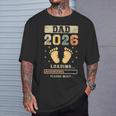 Dad 2026 Loading Annuncio Di Un Bebè Papà In Attesa Maglietta Regalos para él