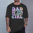 Dad Of The Birthday Girl Tie Dye Colorful 1St Bday T-Shirt Gifts for Him