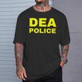 Dea Police Drug Enforcement Administration フロントとバック Tシャツ 彼への贈り物