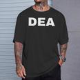 Dea エージェント 麻薬取締局 前後 Tシャツ 彼への贈り物