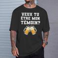 Demande Témoin Mariageeux Tu Être Mon Témoin T-Shirt Cadeaux pour lui