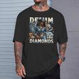 Denim And Diamonds African Melanin Swag Cowgirls Western T-Shirt Gifts for Him
