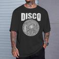 Disco Music Ball ファンク ソウル 音楽愛好家 レトロ 70年代 80年代 コスチューム Tシャツ 彼への贈り物