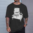 Dj Turntable 1210 Mk2 Exploded Blueprint Tシャツ 彼への贈り物