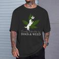 Dog And Weed ファニーマリファナtシャツ Tシャツ 彼への贈り物