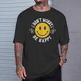 Don't Worry We Be Happymile Face レトロ グルービー 70年代 Tシャツ 彼への贈り物