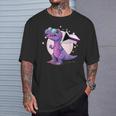 Drapeau Demisexuel Dinosaure T-Rex Demisexuel Pride Drapeau T-Shirt Cadeaux pour lui