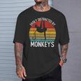 Easy Distracted By Monkeys シャツ ビンテージモンキー Tシャツ 彼への贈り物