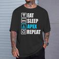 Eatleep Apex リピートシャツ 面白いモチベーションギフト Tシャツ 彼への贈り物