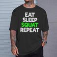 Eatleepquat Repeat モチベーショントレーニング Tシャツ 彼への贈り物