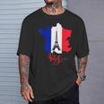 Enjoy Travel Paris France Flag & Eiffel Tower Graphic Tシャツ 彼への贈り物