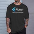 Flutter ウィジェットがアートになる場所 Tシャツ 彼への贈り物
