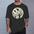 Forêt Arbre Lune Oiseaux Gothique Noir Terrifiant Corbeau T-Shirt Cadeaux pour lui