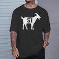 Goat 51 GOATナンバーフィフティワンヤギ Tシャツ 彼への贈り物