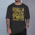 Gorilla Mode ワークアウト チーム ダンベル ビースト ジム フィットネス ゴールド Tシャツ 彼への贈り物