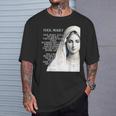 Hail Mary Blessed Mother ロザリオの祈り Tシャツ 彼への贈り物