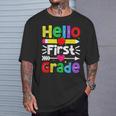 Hello First Grade Back Tochool 1St Day Of 1St Grade Tシャツ 彼への贈り物