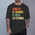 Hombre Nombre Ernesto Cumpleaños Regalo Años Divertido Decoración Camiseta unisex Regalos para él