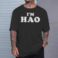 I'm Hao My Name Is Hao I Am Hao パーソナライズ Tシャツ 彼への贈り物
