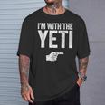 I'm With The Yeti お揃いのyetiコスチュームシャツ Tシャツ 彼への贈り物
