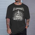 Illuminati New World Order イルミナティ新世界秩序デザイン、プロビデンスの目 Tシャツ 彼への贈り物