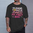 Inappropriate Please Tongue Punch Cringe Women T-Shirt Gifts for Him