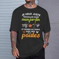 Jardin Et Poules Humour Cadeau Homme Jardin Retraite T-Shirt Cadeaux pour lui