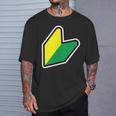 Jdm：Jdmマークビギナードライバー若葉商信社シンボル Tシャツ 彼への贈り物