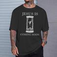 Jesus Is Comingoon – 携挙警告クリスチャンの引用 Tシャツ 彼への贈り物