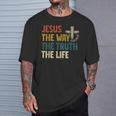 Jesus The Way The Truth The Life クリスチャン 信者 キリスト Tシャツ 彼への贈り物