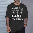 Jeuis Un Mecimple J'aime Le Golf Et L'apéro T-Shirt Cadeaux pour lui