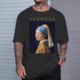 Johannesermeer アーティスト向け 真珠のイヤリングを持つ少女 Tシャツ 彼への贈り物