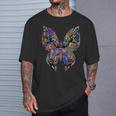 Joli Papillon Multicolore Coloré T-Shirt Cadeaux pour lui