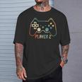 Jugador 1 Jugador 2 Pareja De Juegos A Juego Camiseta unisex Regalos para él
