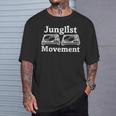 Junglist Movement ジャングルドラムとバスミュージックデザイン Tシャツ 彼への贈り物