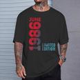 Junio 1986 Retro 1986Intage 1986 Año Legendario 1986 Camiseta unisex Regalos para él