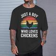 Just A Boy Who Loves Chickens シャツ キッズ 幼児 男の子 チキン Tシャツ 彼への贈り物
