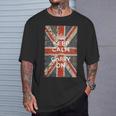 Keep Calm And Carry On Uk Flag Tシャツ 彼への贈り物